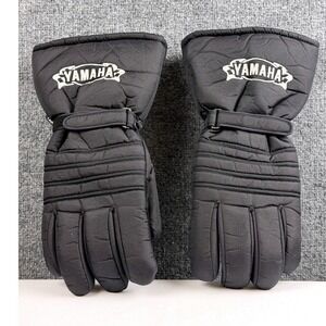 Vintage Yamaha Snowmobile Motorcycle Gauntlet Long Gloves XL Black SGL-99NYL-GL